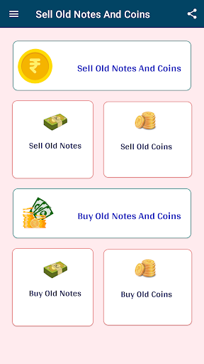 Android application Sell Old Notes And Coins screenshort