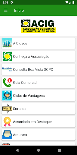 Android application ACIG Garça screenshort
