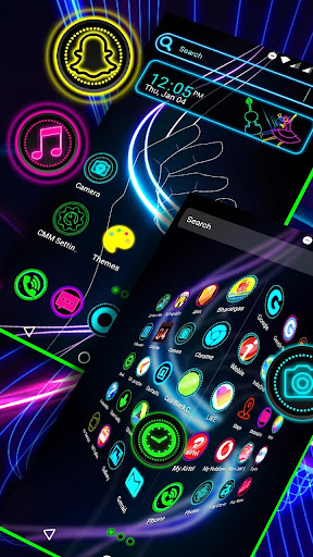 Neon Launcher Theme Screen 2