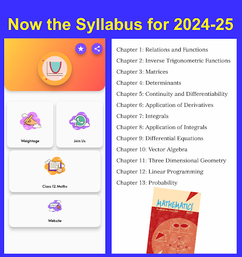 Android application Class 12 Maths for 2024-25 screenshort