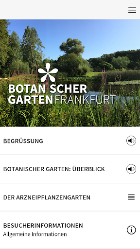 Android application Botanischer Garten Frankfurt screenshort