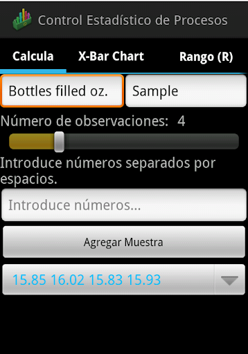 Vista previa de la aplicación