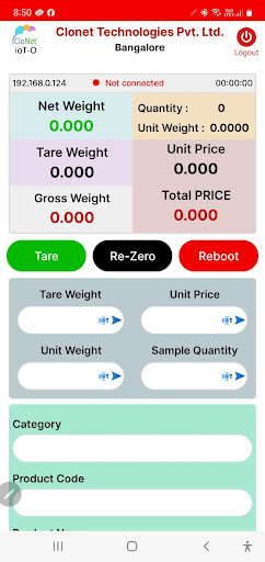 Scale Printer Online Screen 2