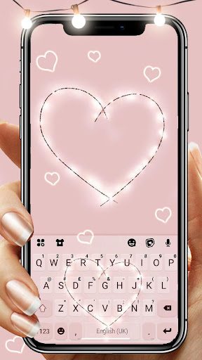 Android application Fairy Lights Heart 2 Keyboard screenshort