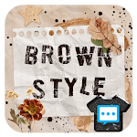 Cover Image of डाउनलोड NextSMS brown style skin  APK