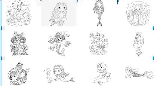 Mermaid Coloring:Kids Coloring Screen 3
