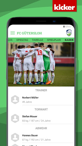 Android application FC Gütersloh screenshort