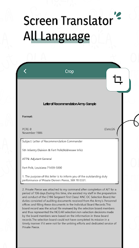 Android application On Screen Translator Photo screenshort