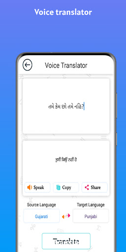 Gujarati - Punjabi Translator Screen 3