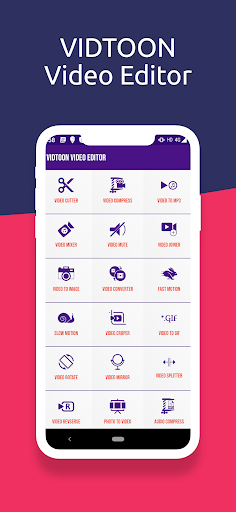 Android application Vidtoon Video Editor screenshort