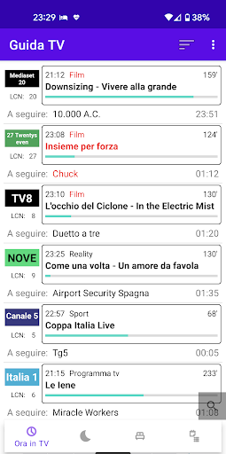 Android application Italian TV Guide screenshort