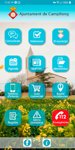Android application Ajuntament de Campllong screenshort
