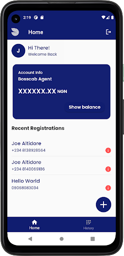 Bosscab Agent Screen 2