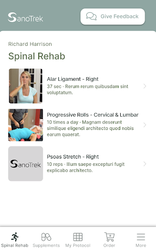 Android application Health Trek screenshort