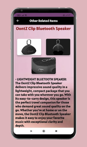 Android application jbl clip 3 guide screenshort