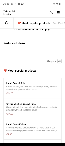 Turkmen Grill Limerick IE Screen 3