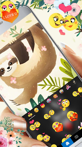 Smiling Sloth Keyboard Theme Screen 3