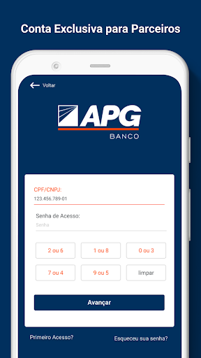 Android application APG Banco screenshort