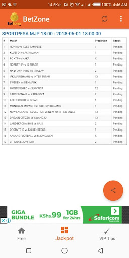 SpesaLink Betting Tips Screen 3