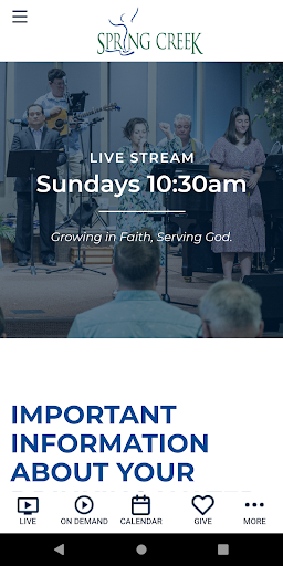 Android application Spring Creek UMC screenshort