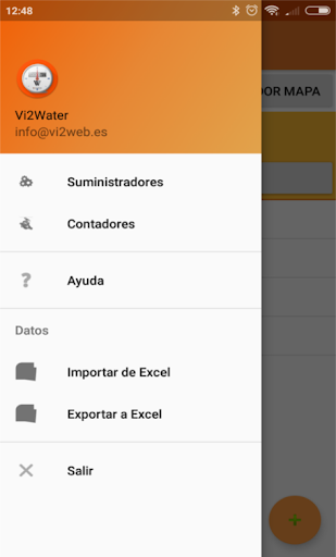 Android application Vi2Water screenshort