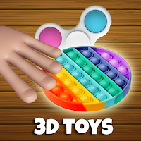 Pop it fidget toy and simple dimple 3D