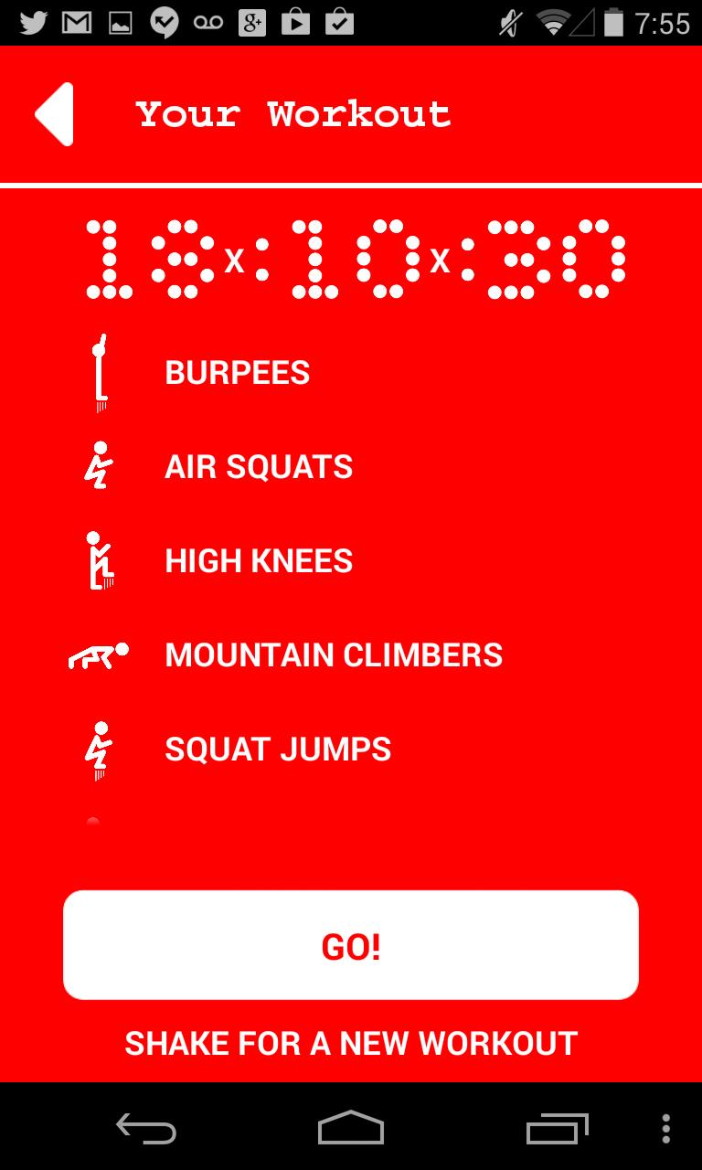 Android application 12 Minute Athlete HIIT Workout screenshort