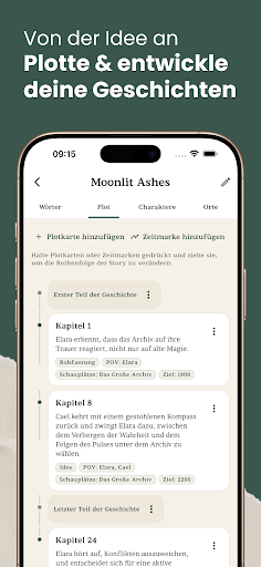 Bücher schreiben: PlotWords screenshot 2