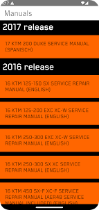 KTM Repair service manuals