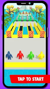 Gorilla Run! Bridge Runners 3D