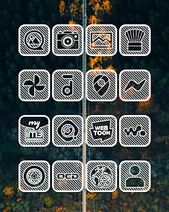 Lines Square - Captura de pantalla del paquet d'icones blanques