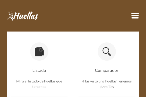 Android application Huellas screenshort