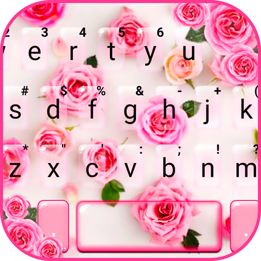 Dainty Pink 3D Rose Theme  Icon