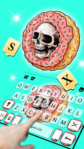 Skull Style Donut Keyboard The Screen 3
