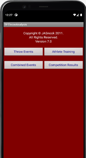 Android application TFThrowAnalysis screenshort