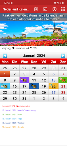 Nederland Kalender 2024 Screen 2