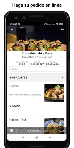 Android application Chirashizushi screenshort