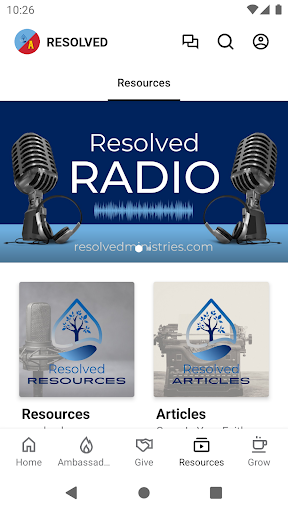 Resolved Ministries Screen 3