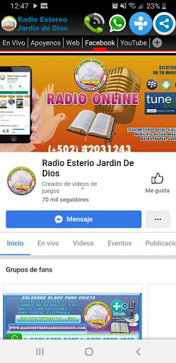 Radio Estereo Jardín de Dios Screen 3