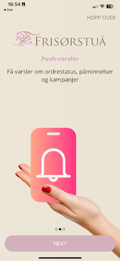 Android application Frisørstuå screenshort