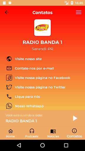 Rádio Banda 1 Screen 2