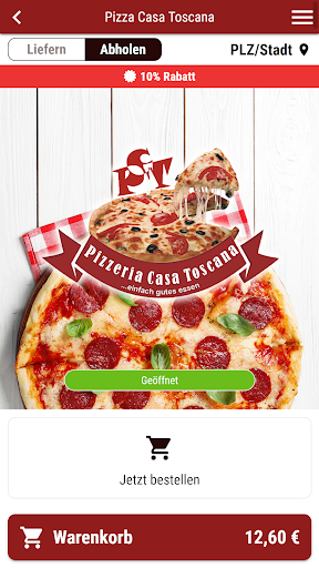 Android application Pizza Casa Toscana screenshort