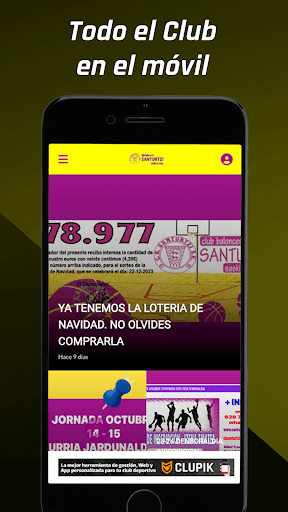 Android application SANTURTZIBASKET screenshort