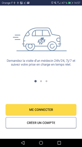 Android application SOS Médecins screenshort