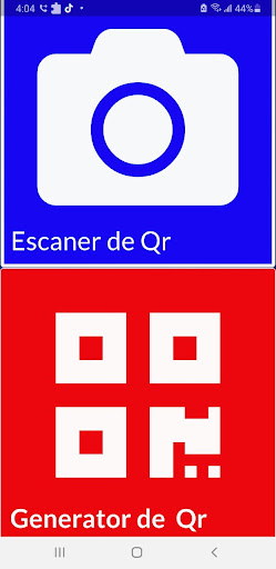 Android application Generador de Qr y Scaner screenshort