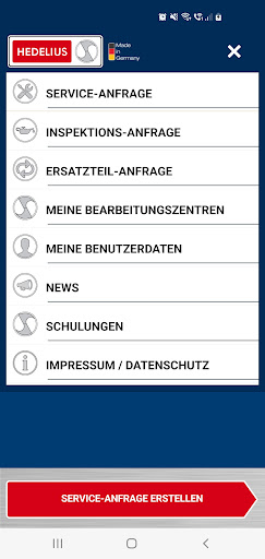HEDELIUS Service Screen 2