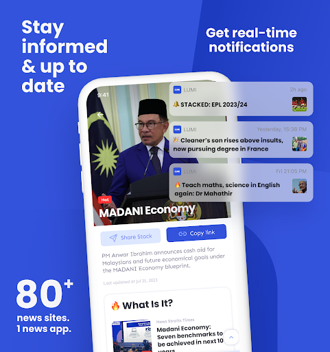 Android application Lumi News: Fast & Easy to Use screenshort