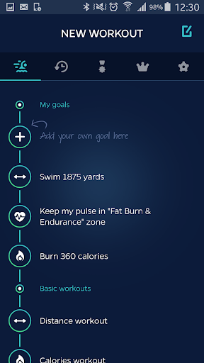 Android application Swimmo - Smarter Swimming screenshort