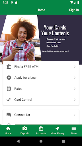 Columbia Credit Union Screen 2