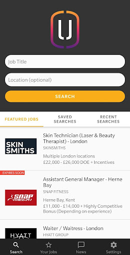 Android application Leisurejobs screenshort